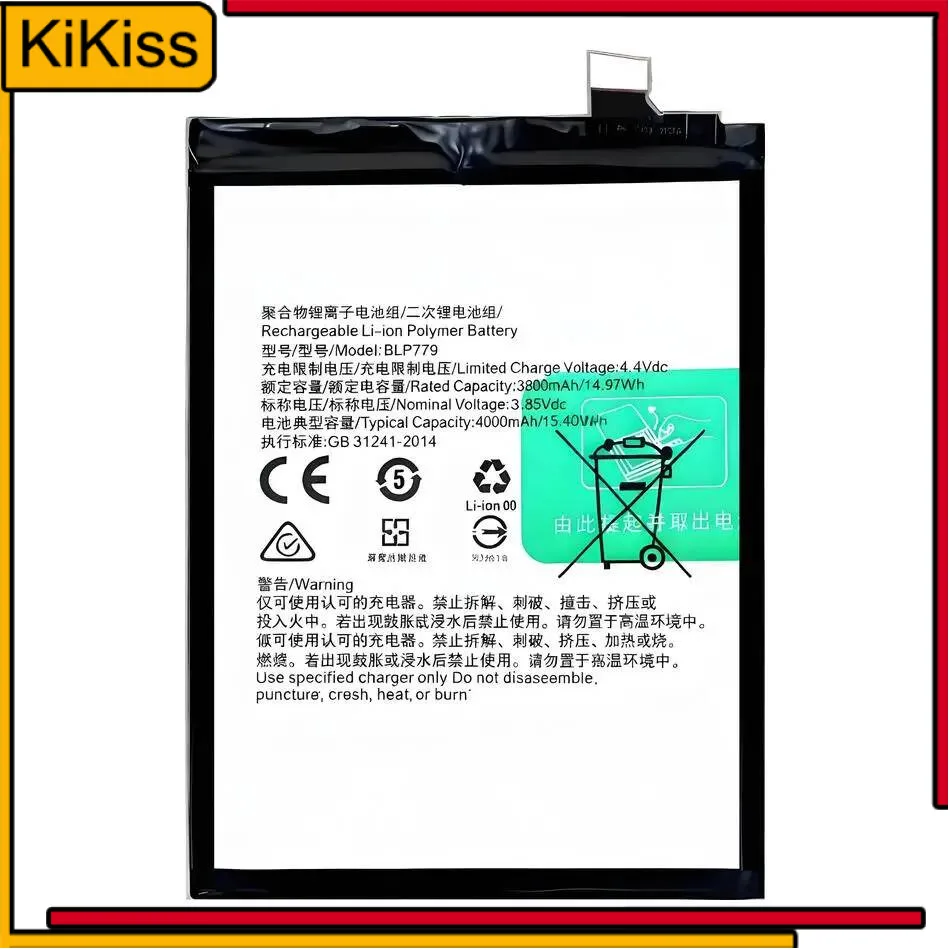 For Oppo Reno 4 Lite 4F 4Z 5G A93 2020 A92S F17 Pro CPH2065 CPH2125 4000Mah Mobile Phone Battery High Compatibility BLP779
For Oppo Reno 4 Lite 4F 4Z 5G A93 2020 A92S F17 Pro CPH2065 CPH2125 4000Mah Mobile Phone Battery High Compatibility BLP779