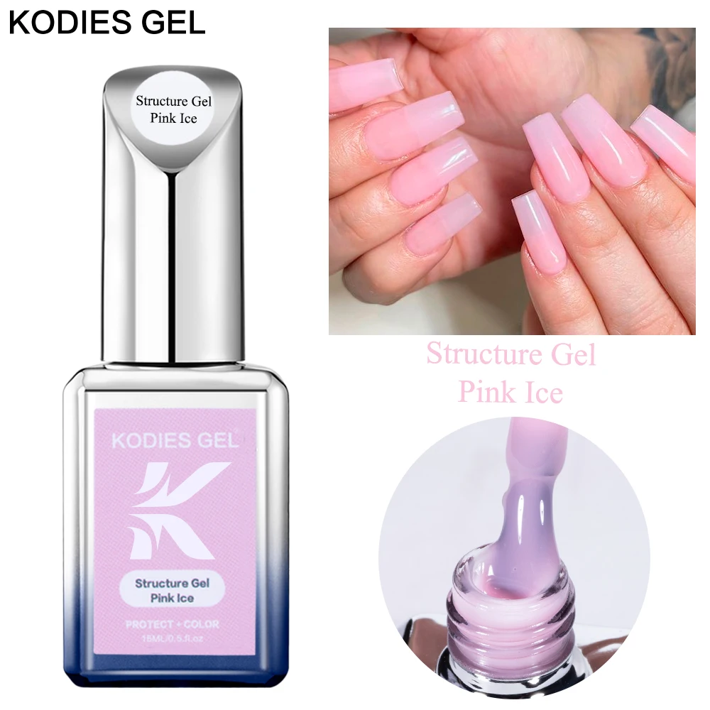 KODIES GEL Pink Ice Rubber Base Gel Nail Polish Translucent Structure Camouflage Gel Varnish UV/LED Semi Permanent Nails Lacquer
KODIES GEL Pink Ice Rubber Base Gel Nail Polish Translucent Structure Camouflage Gel Varnish UV/LED Semi Permanent Nails Lacquer