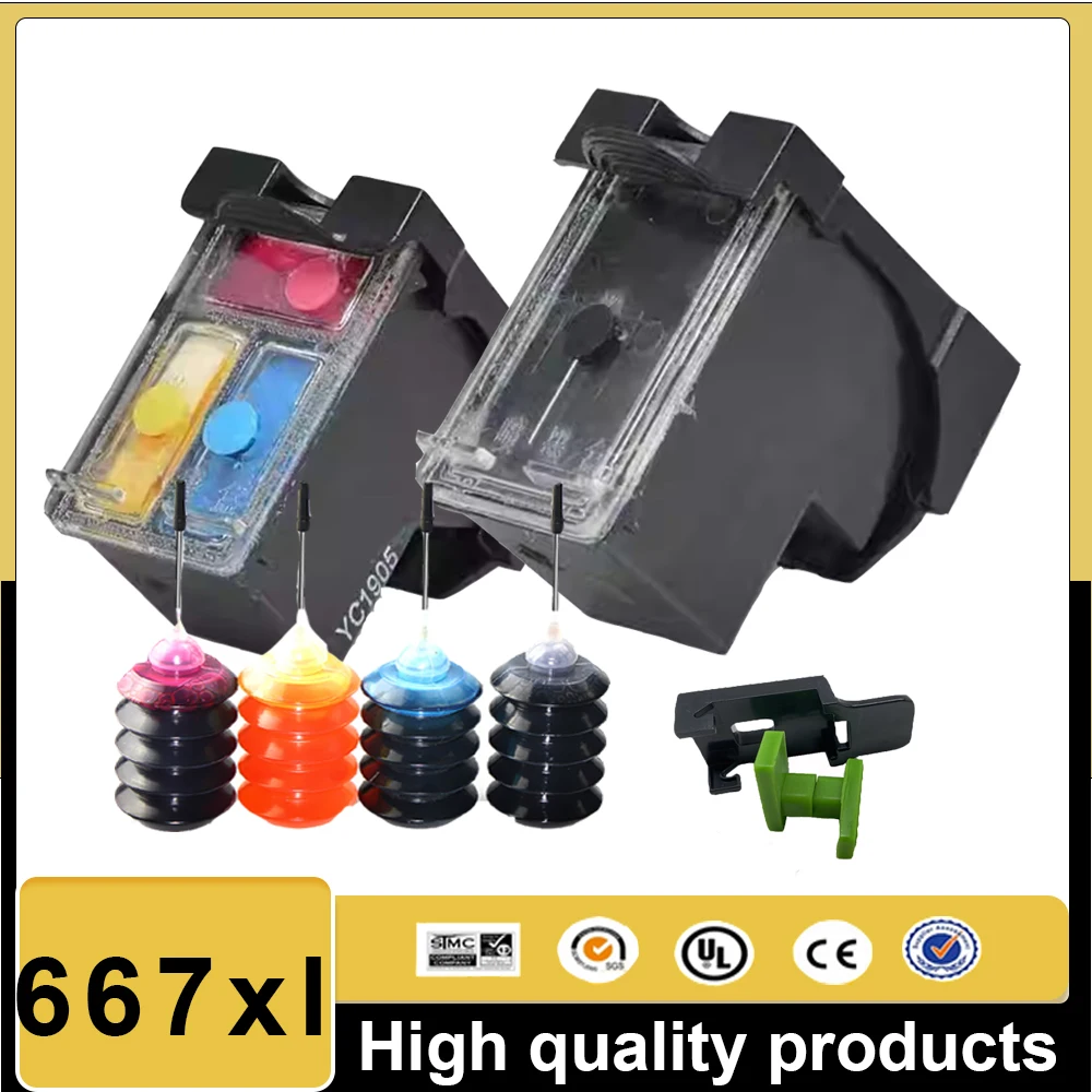 Комплект для заправки Vilaxh 667XL, совместимый с картриджами HP 667 для Deskjet Advantage 1275/2374/2375/2376, 2376/2775/2776
Комплект для заправки Vilaxh 667XL, совместимый с картриджами HP 667 для Deskjet Advantage 1275/2374/2375/2376, 2376/2775/2776