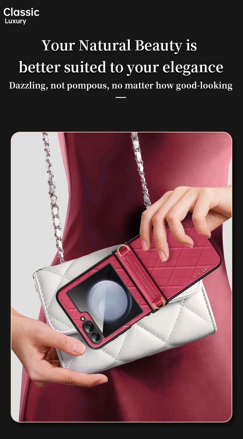 For Samsung Galaxy Z Flip 6 5 4 3 Case Luxury PU Leather Hard PC Phone Cover with Crossbody Lanyard for Z Flip 3 4
For Samsung Galaxy Z Flip 6 5 4 3 Case Luxury PU Leather Hard PC Phone Cover with Crossbody Lanyard for Z Flip 3 4