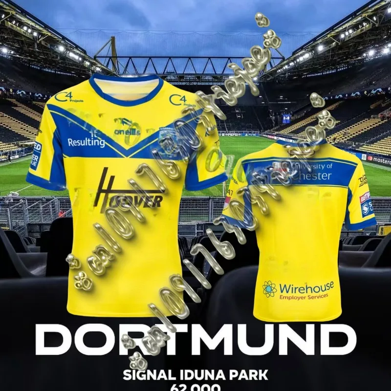 Новинка 2025 года, спортивная одежда Warrington Wolves для мужчин и женщин, английская модная свободная дышащая быстросохнущая футболка для регби с короткими рукавами
Новинка 2025 года, спортивная одежда Warrington Wolves для мужчин и женщин, английская модная свободная дышащая быстросохнущая футболка для регби с короткими рукавами