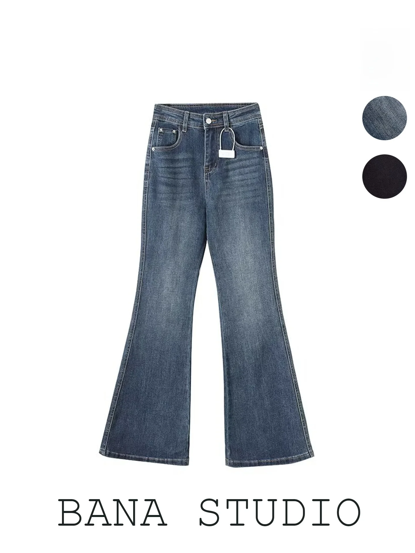 Blue Washed Micro Flared Jeans Slim Fit Women's High Waist Cotton Stretch Denim Zipper Closure Spring 2026 New Style BANA Tai...
Blue Washed Micro Flared Jeans Slim Fit Women's High Waist Cotton Stretch Denim Zipper Closure Spring 2026 New Style BANA Tai...