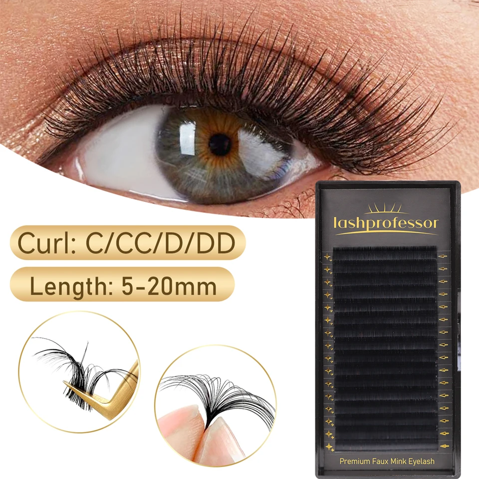 Lashprofessor 16Rows Eyelash Extensions Individual 5-20mm Faux Mink Russian Volume Lashes Black Cashmere Eyelashes For Extension
Lashprofessor 16Rows Eyelash Extensions Individual 5-20mm Faux Mink Russian Volume Lashes Black Cashmere Eyelashes For Extension