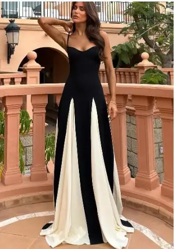 Women Aesthetic Spaghetti Strap Dress Contrast Color Flowy Hem Sweetheart Neck Sleeveless Backless Cami Long Dresses
Women Aesthetic Spaghetti Strap Dress Contrast Color Flowy Hem Sweetheart Neck Sleeveless Backless Cami Long Dresses