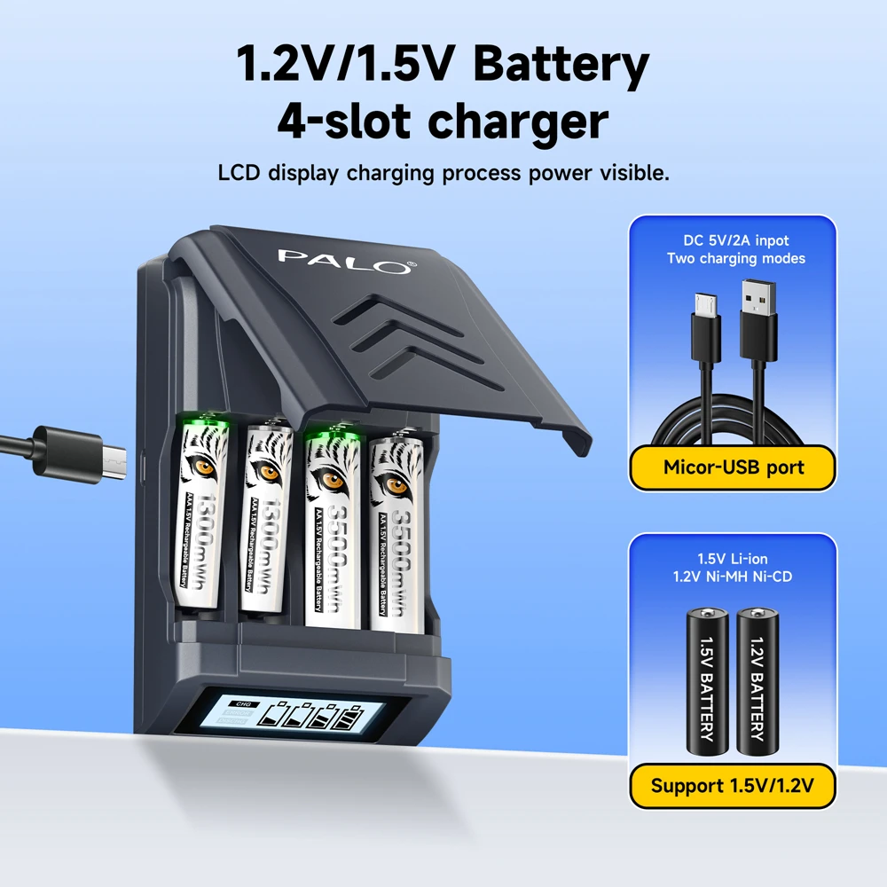 PLAO 1.5V AA + AAA Lithium Rechargeable Battery AA 3500mWh/AAA 1300mWh Li-ion Batteries for toys watch MP3 player thermometer
PLAO 1.5V AA + AAA Lithium Rechargeable Battery AA 3500mWh/AAA 1300mWh Li-ion Batteries for toys watch MP3 player thermometer