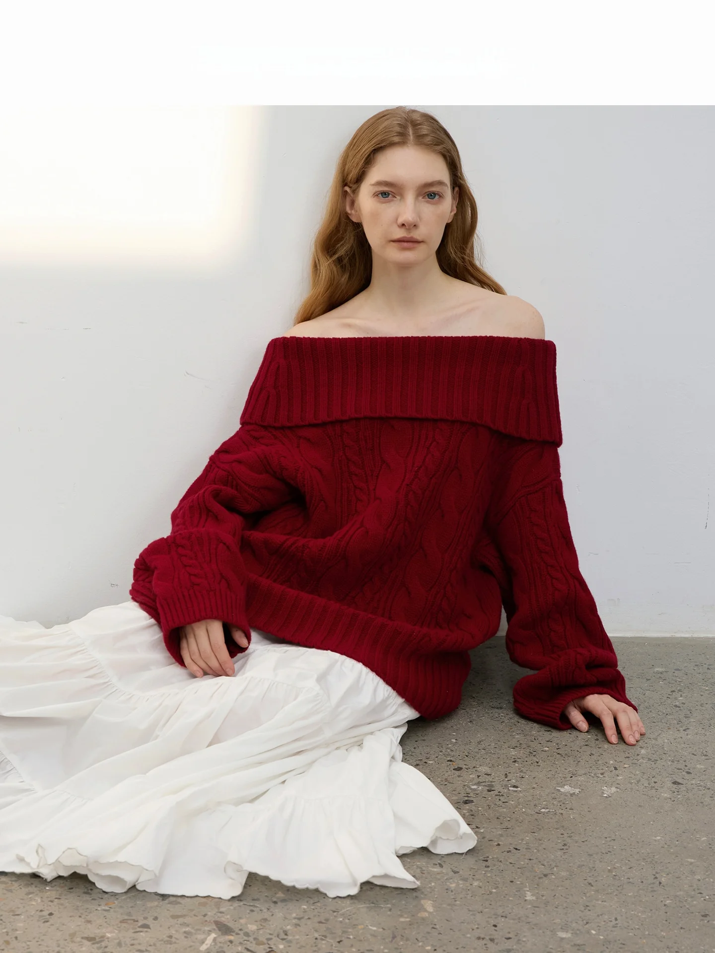 COUNTONME Новогодний шерстяной вязаный свитер с асимметричным вырезом на одно плечо, мягкий, свободного кроя, с длинными рукавами, женский топ
COUNTONME Новогодний шерстяной вязаный свитер с асимметричным вырезом на одно плечо, мягкий, свободного кроя, с длинными рукавами, женский топ