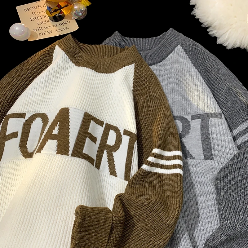 American Retro Color Blo round Ne Knitwear Men's Spring Autumn Loose Fit Base Layer Inner Wear Casual Sle Long Sve
American Retro Color Blo round Ne Knitwear Men's Spring Autumn Loose Fit Base Layer Inner Wear Casual Sle Long Sve