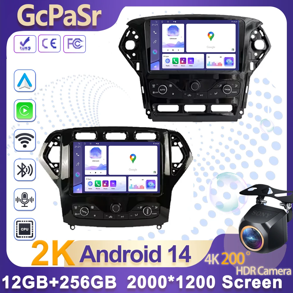 Android 14 для Ford Mondeo MK4 2007-2014, автомобильный радиоприемник Carplay, навигация, GPS, стерео, Android, автоэкран, Bluetooth, мультимедийное устройство
Android 14 для Ford Mondeo MK4 2007-2014, автомобильный радиоприемник Carplay, навигация, GPS, стерео, Android, автоэкран, Bluetooth, мультимедийное устройство