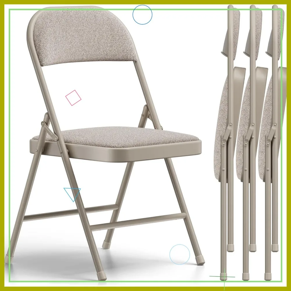 4 Pack Folding Chairs with Padded Seat and Back for Indoor Outdoor Use
4 Pack Folding Chairs with Padded Seat and Back for Indoor Outdoor Use