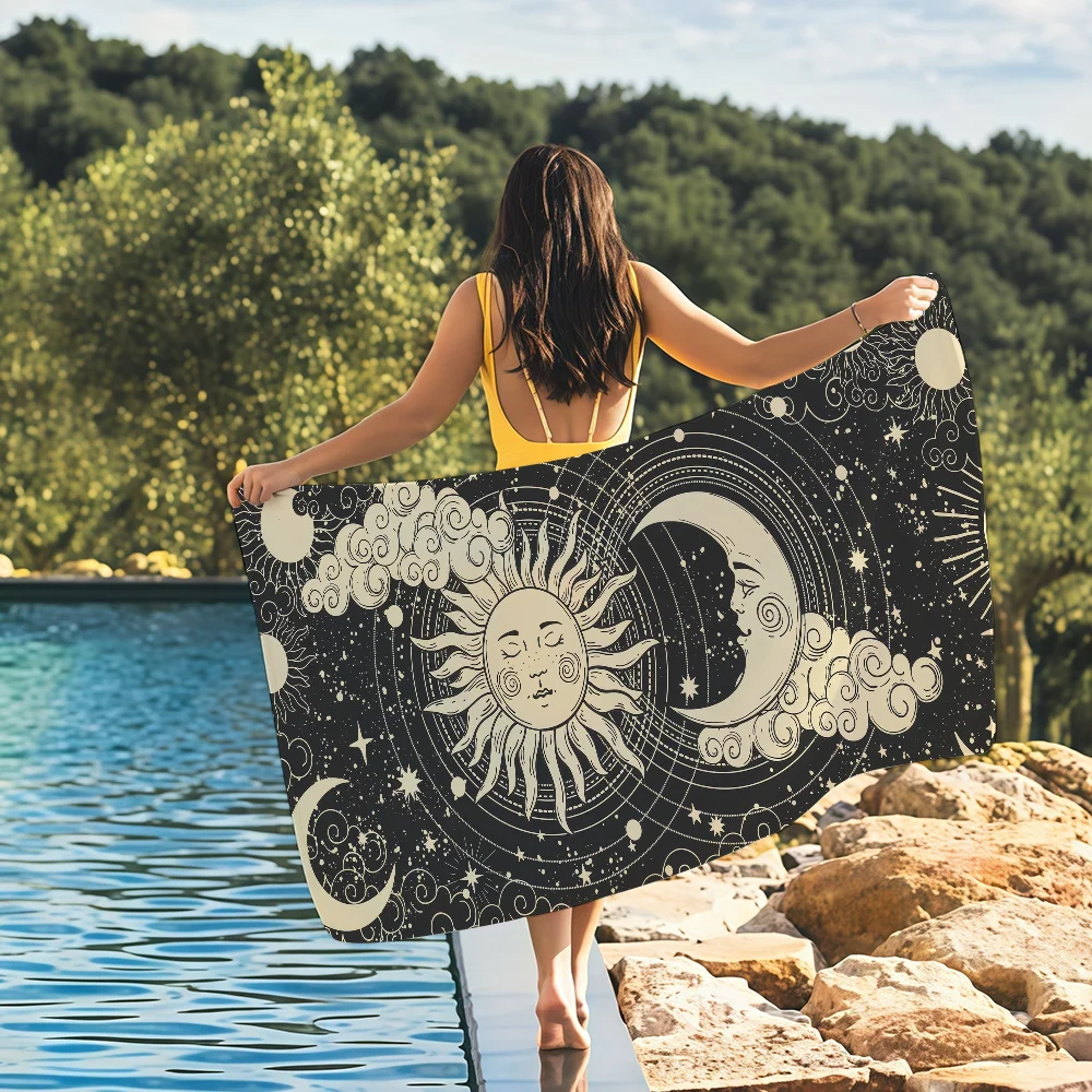 Moon Sun Towel Beach Towels Yoga Gym Lightweight Portable For Swimming Shower Travel Sports Accessories Sandproof
Moon Sun Towel Beach Towels Yoga Gym Lightweight Portable For Swimming Shower Travel Sports Accessories Sandproof