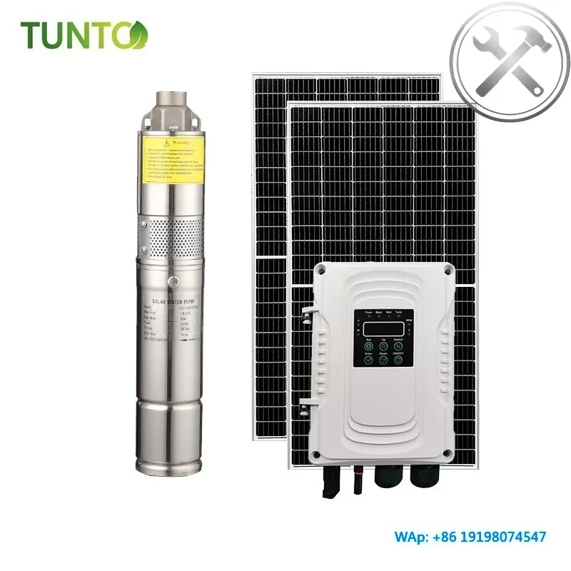 DC 12V 24V 48V 1HP Solar Well Pump with Solar Panel & MPPT Controller 1HP DC Submersible Water Pump
DC 12V 24V 48V 1HP Solar Well Pump with Solar Panel & MPPT Controller 1HP DC Submersible Water Pump