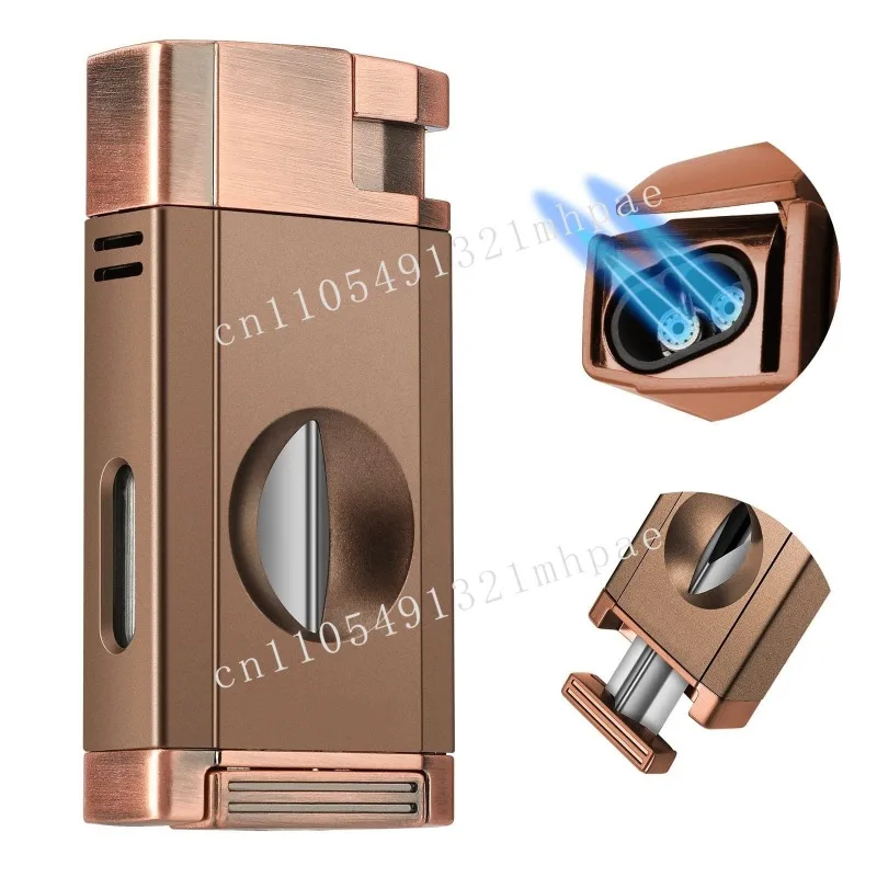 Cigar Accessories Metal Lighter Windproof Butane Gas Torch Cigarette Lighter with V-Cutter Cigar Scissors Gift Box Packaging
Cigar Accessories Metal Lighter Windproof Butane Gas Torch Cigarette Lighter with V-Cutter Cigar Scissors Gift Box Packaging