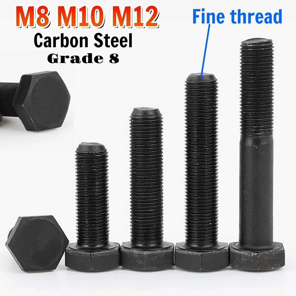 Beicai 1/2/3/5pcs Fine Pitch Thread Black Grade 8 Carbon Steel External Hex Outside Hexagon Cap Screw Bolt M8 M10 M12
Beicai 1/2/3/5pcs Fine Pitch Thread Black Grade 8 Carbon Steel External Hex Outside Hexagon Cap Screw Bolt M8 M10 M12