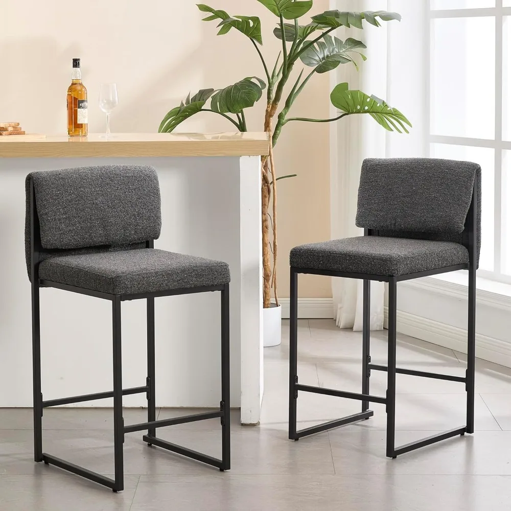 26 Inch Counter Height Bar Stools Set of 2, Black Sherpa Counter Stools with Black Metal Frame, Upholstered Barstools Bar Chairs
26 Inch Counter Height Bar Stools Set of 2, Black Sherpa Counter Stools with Black Metal Frame, Upholstered Barstools Bar Chairs
