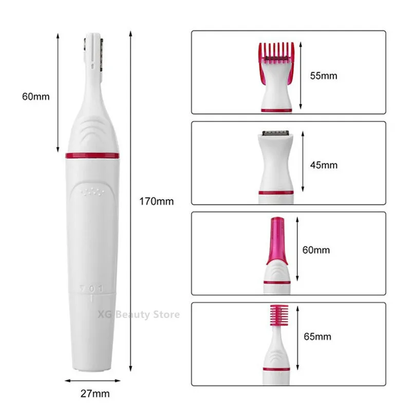 Multifunction 5 In 1 Electric Epilator For Women Hair Remover Shaver Razor For Eyebrow Underarm Bikini Leg Depilador Feminino
Multifunction 5 In 1 Electric Epilator For Women Hair Remover Shaver Razor For Eyebrow Underarm Bikini Leg Depilador Feminino