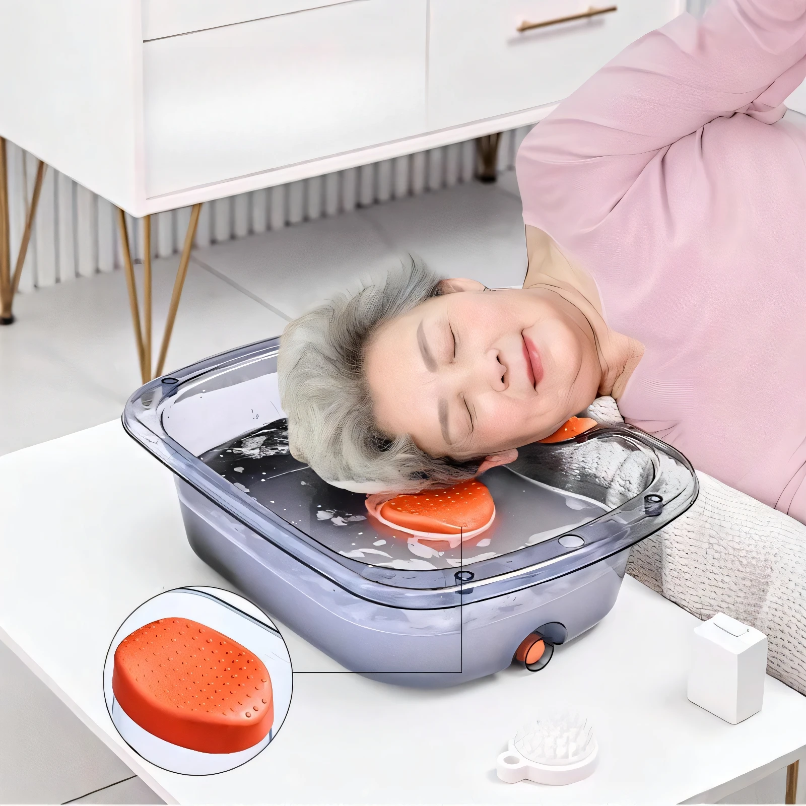 Portable Bedside Basin for Long-term Bedridden Patients and Elderly Care Easy-to-use Plastic Basin for Elderly Hair Washing
Portable Bedside Basin for Long-term Bedridden Patients and Elderly Care Easy-to-use Plastic Basin for Elderly Hair Washing