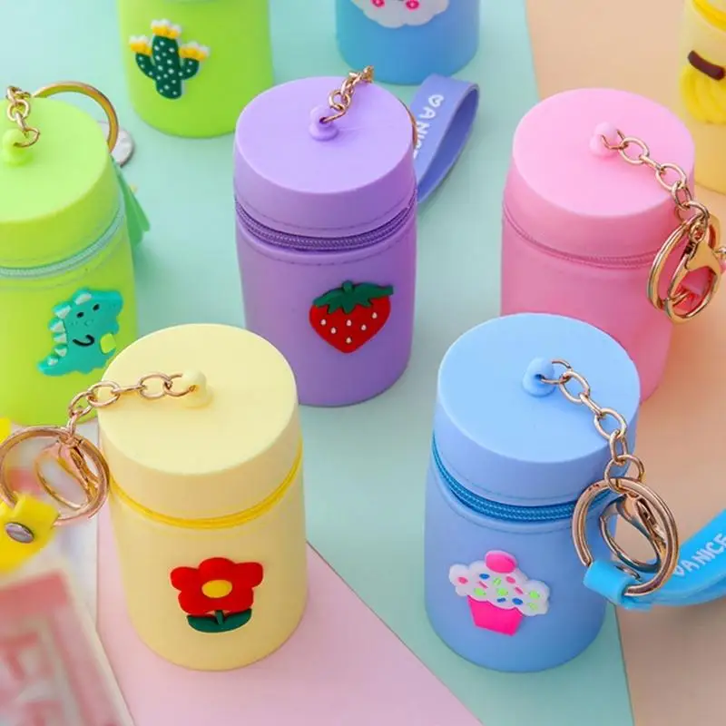 Portable Lip Gloss Case Silicone Pouches for Coins and Lipstick Storage Bag with Keychain Easy to Carry
Portable Lip Gloss Case Silicone Pouches for Coins and Lipstick Storage Bag with Keychain Easy to Carry