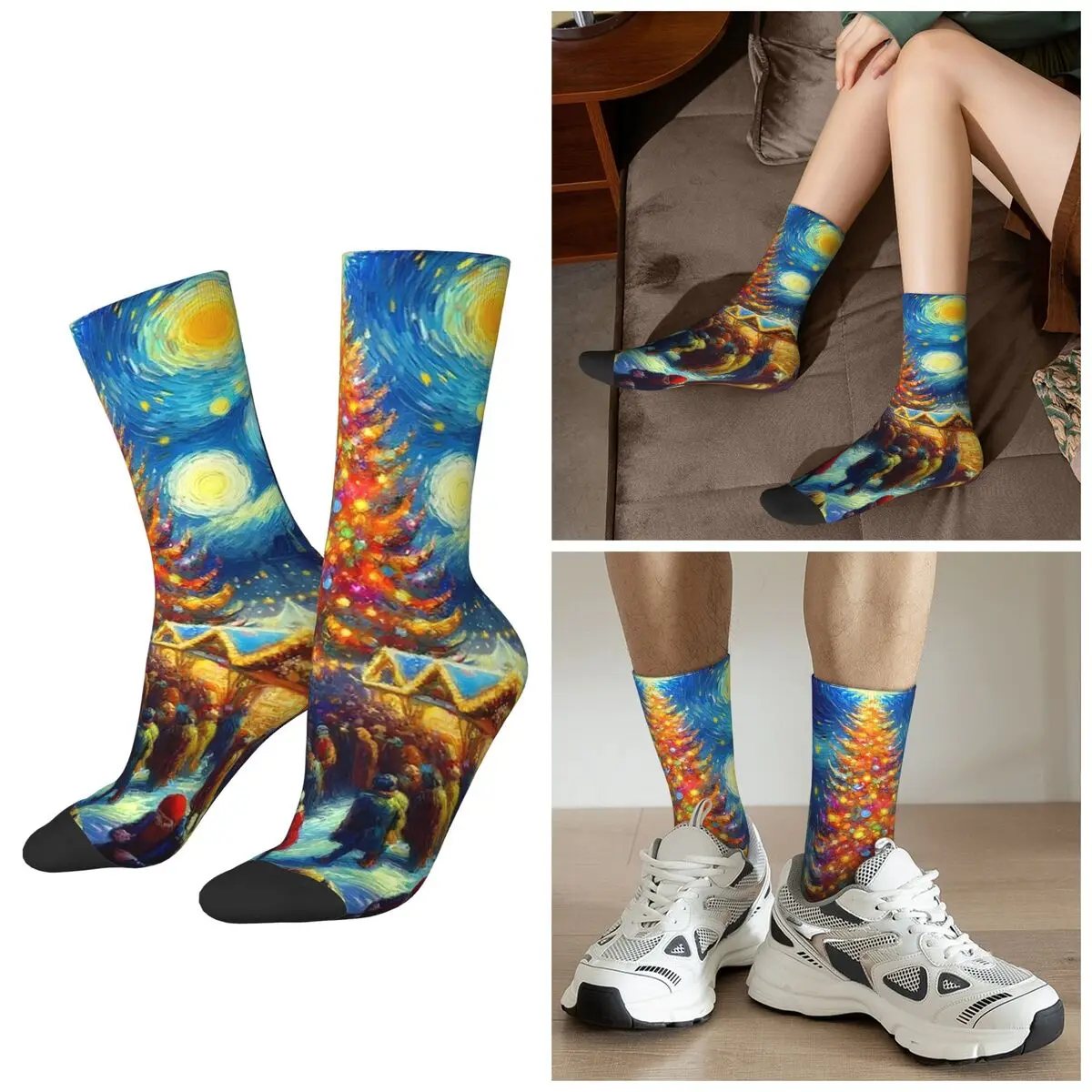 All Seasons Christmas Eve Santa Claus Van Gogh Style Socks Harajuku Crew Socks Super Soft Stockings for Valentine's Day Gifts
All Seasons Christmas Eve Santa Claus Van Gogh Style Socks Harajuku Crew Socks Super Soft Stockings for Valentine's Day Gifts