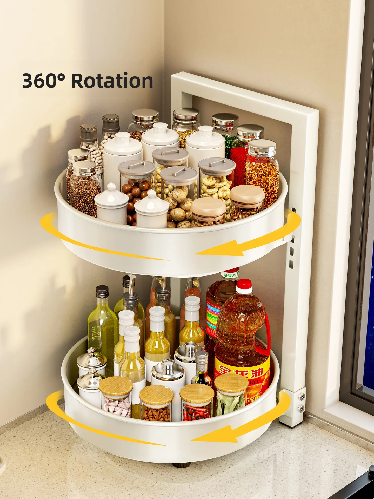 Adjustable Kitchen Spice Rack Storage Organizer Carbon Steel Corner Shelf Cooking Utensils Holder Industrial Style
Adjustable Kitchen Spice Rack Storage Organizer Carbon Steel Corner Shelf Cooking Utensils Holder Industrial Style