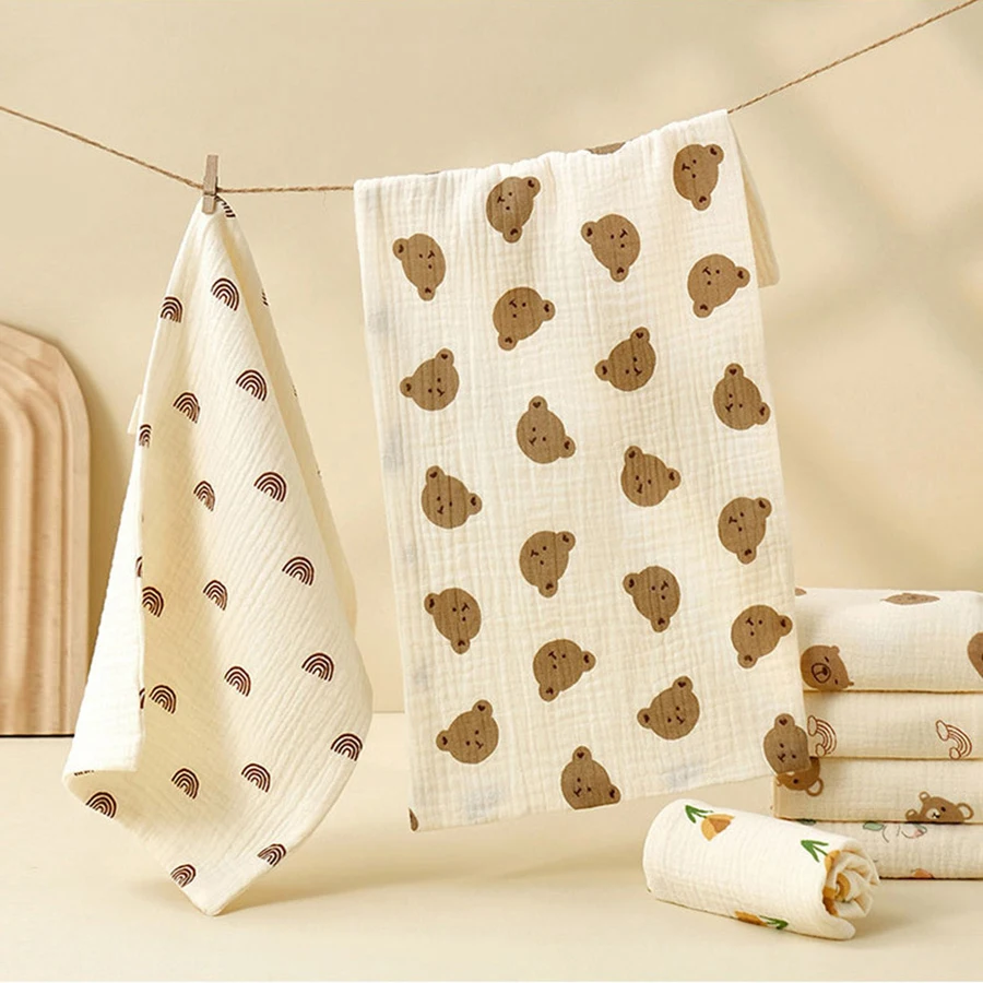 Baby Towels 4 layers Cotton Children's Cloth Muslin Baby Face Towels Bear Flower Hand Towel Washcloth Stuff Feeding Bibs Burp
Baby Towels 4 layers Cotton Children's Cloth Muslin Baby Face Towels Bear Flower Hand Towel Washcloth Stuff Feeding Bibs Burp