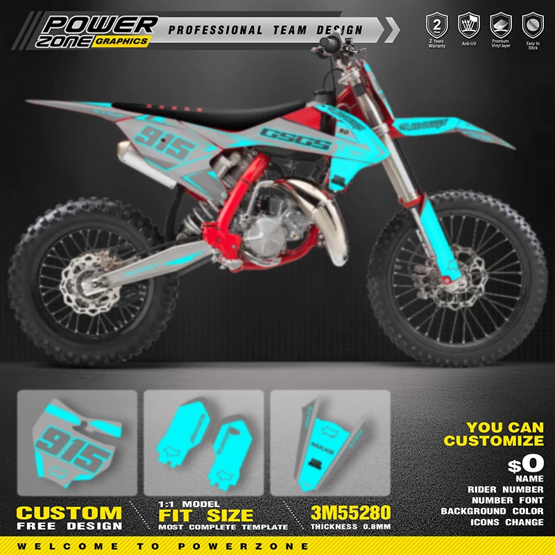 PowerZone пользовательские графические фоны для команды набор наклеек 3 м для GASGAS 85 MC 2021 2022 85cc номер 05
PowerZone пользовательские графические фоны для команды набор наклеек 3 м для GASGAS 85 MC 2021 2022 85cc номер 05