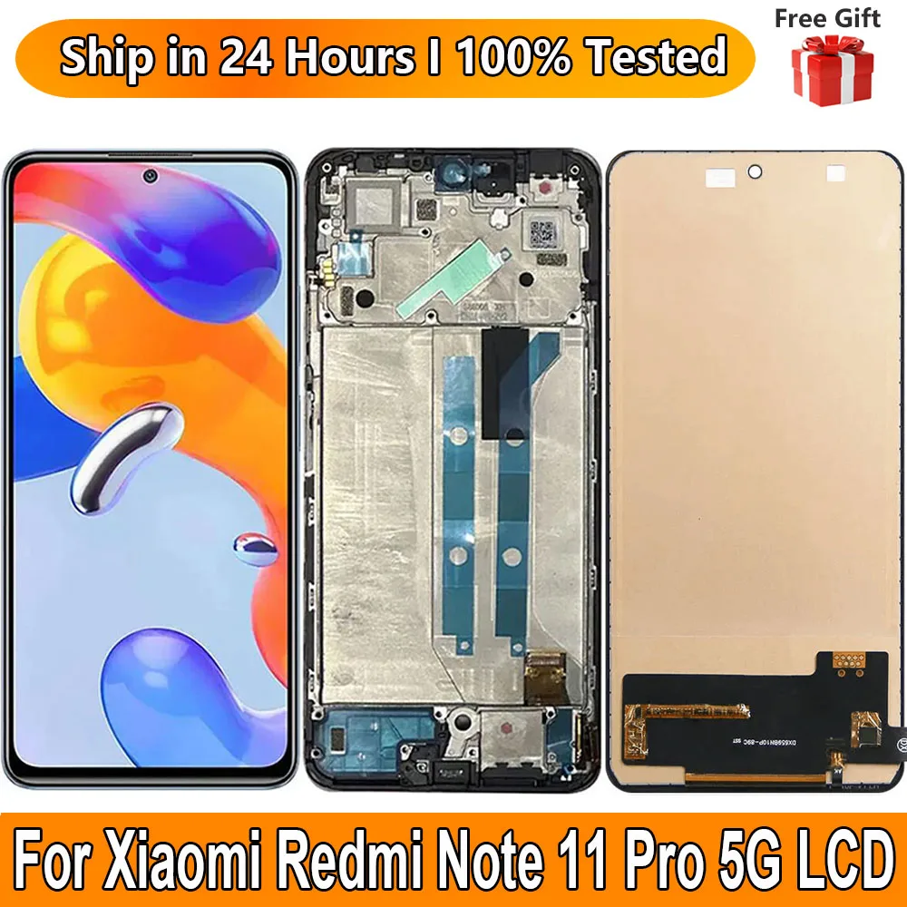 AMOLED дисплей 6,67 дюйма для Xiaomi Redmi Note 11 Pro 5G, ЖК-дисплей, сенсорная панель, дигитайзер, запасные части для Redmi Note 11 Pro 5G
AMOLED дисплей 6,67 дюйма для Xiaomi Redmi Note 11 Pro 5G, ЖК-дисплей, сенсорная панель, дигитайзер, запасные части для Redmi Note 11 Pro 5G