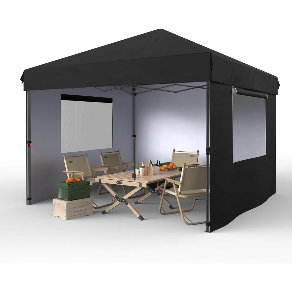 10x10 Pop Up Canopy Tent Outdoor Canopy One-Person Set Up Heavy Duty Commercial Instant Tent Shelter, 3-Sidewall+Black
10x10 Pop Up Canopy Tent Outdoor Canopy One-Person Set Up Heavy Duty Commercial Instant Tent Shelter, 3-Sidewall+Black