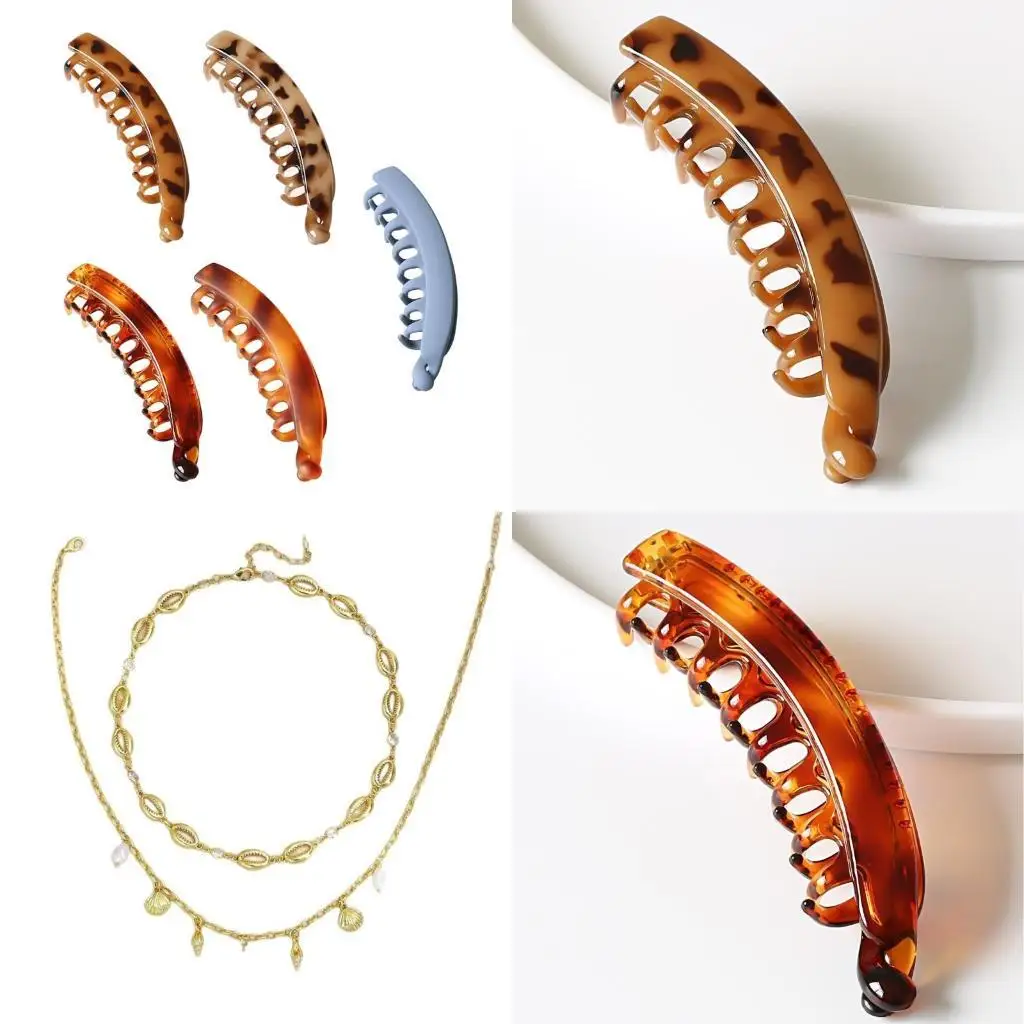 39BB 5Pcs Delicate Leopard Print Banana Hair Clip For Women Nonslip Grip Practical Plastic Hair Accessories For Thin Hair
39BB 5Pcs Delicate Leopard Print Banana Hair Clip For Women Nonslip Grip Practical Plastic Hair Accessories For Thin Hair