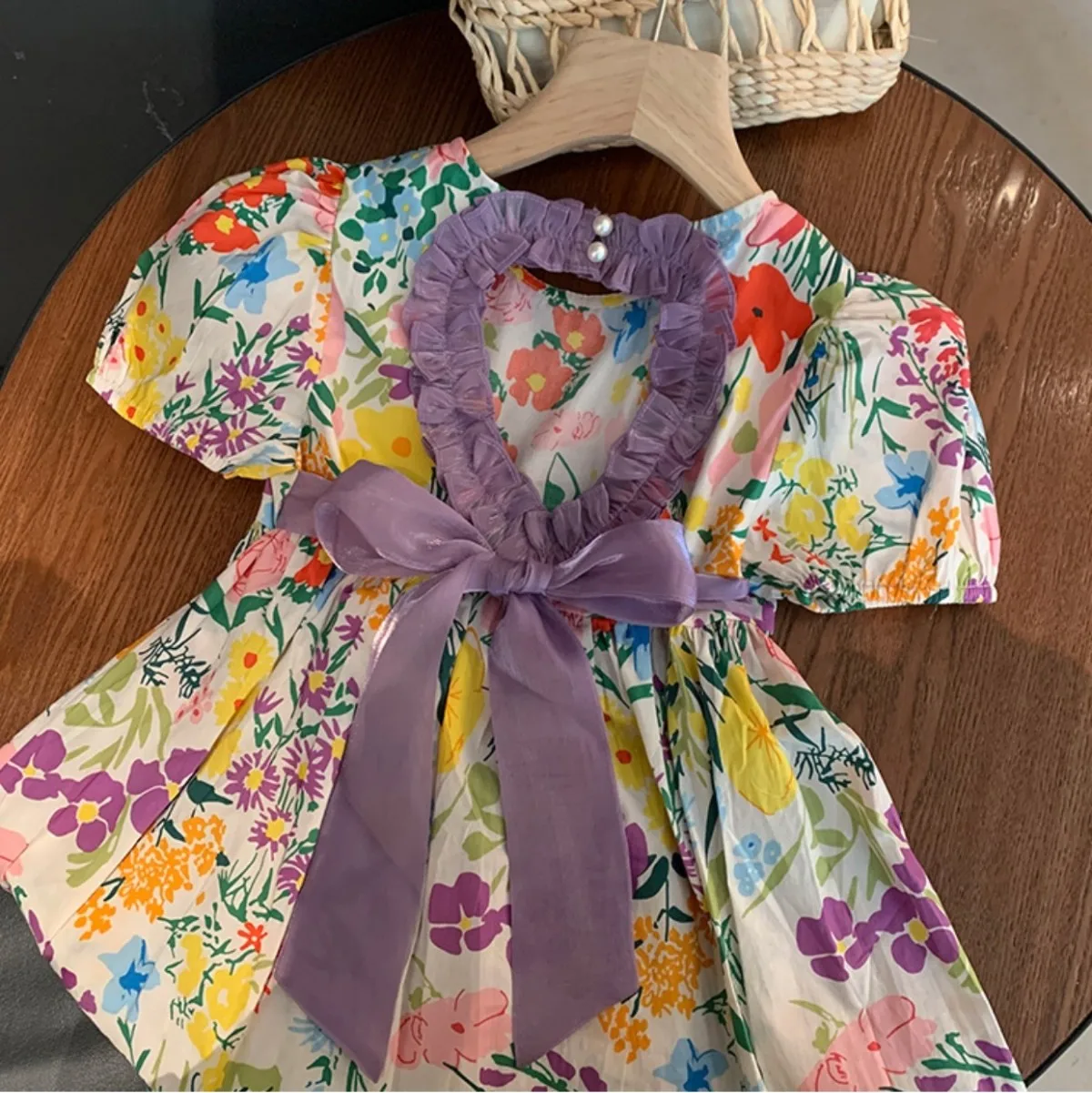 Summer Girls' Short-Sleeved Dress Korean Style Bubble Sleeve Fashionable Children's Clothing 90-160cm
Summer Girls' Short-Sleeved Dress Korean Style Bubble Sleeve Fashionable Children's Clothing 90-160cm
