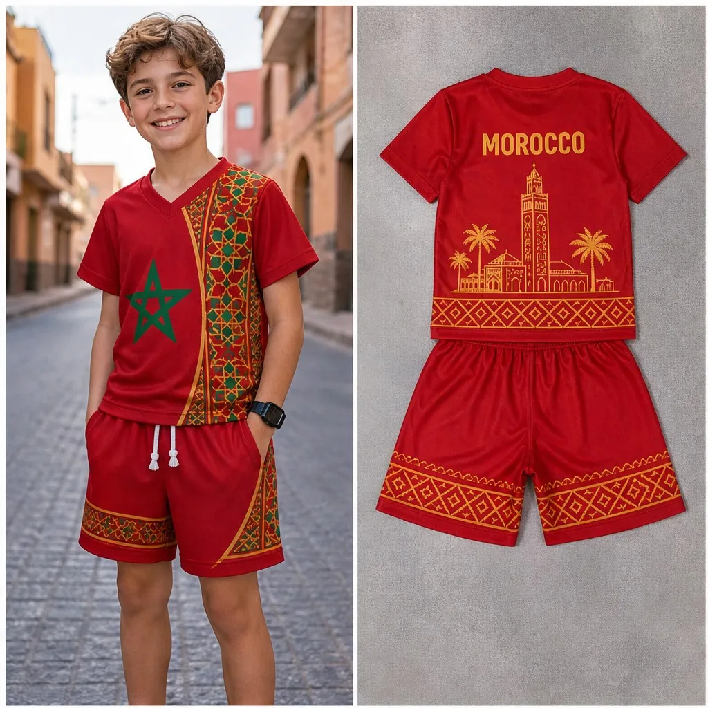 Kids V Neck Short Sleeve Set Morocco Mosaic Star Print Tee And Shorts Casual Summer Outfit For Boys Holiday Street Wear Easy Fit
Kids V Neck Short Sleeve Set Morocco Mosaic Star Print Tee And Shorts Casual Summer Outfit For Boys Holiday Street Wear Easy Fit