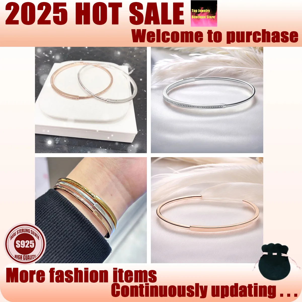 2025 Elegant and Elegant Light Luxury Boutique S925 Silver Women's Charm Multi occasion Versatile Bracelet Adding Temperament
2025 Elegant and Elegant Light Luxury Boutique S925 Silver Women's Charm Multi occasion Versatile Bracelet Adding Temperament