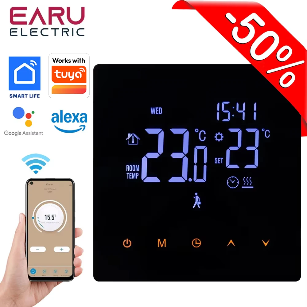 Tuya Smart WiFi Thermostat | LCD Touch Screen | Floor Heating & Boiler Temperature Controller Works with Alexa & Smart Life App
Tuya Smart WiFi Thermostat | LCD Touch Screen | Floor Heating & Boiler Temperature Controller Works with Alexa & Smart Life App