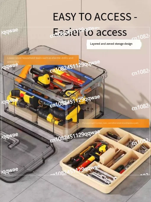 Ящик для инструментов, бытовой прозрачный ящик для хранения, многофункциональные портативные детали, органайзер для двойного хранения вещей.
Ящик для инструментов, бытовой прозрачный ящик для хранения, многофункциональные портативные детали, органайзер для двойного хранения вещей.