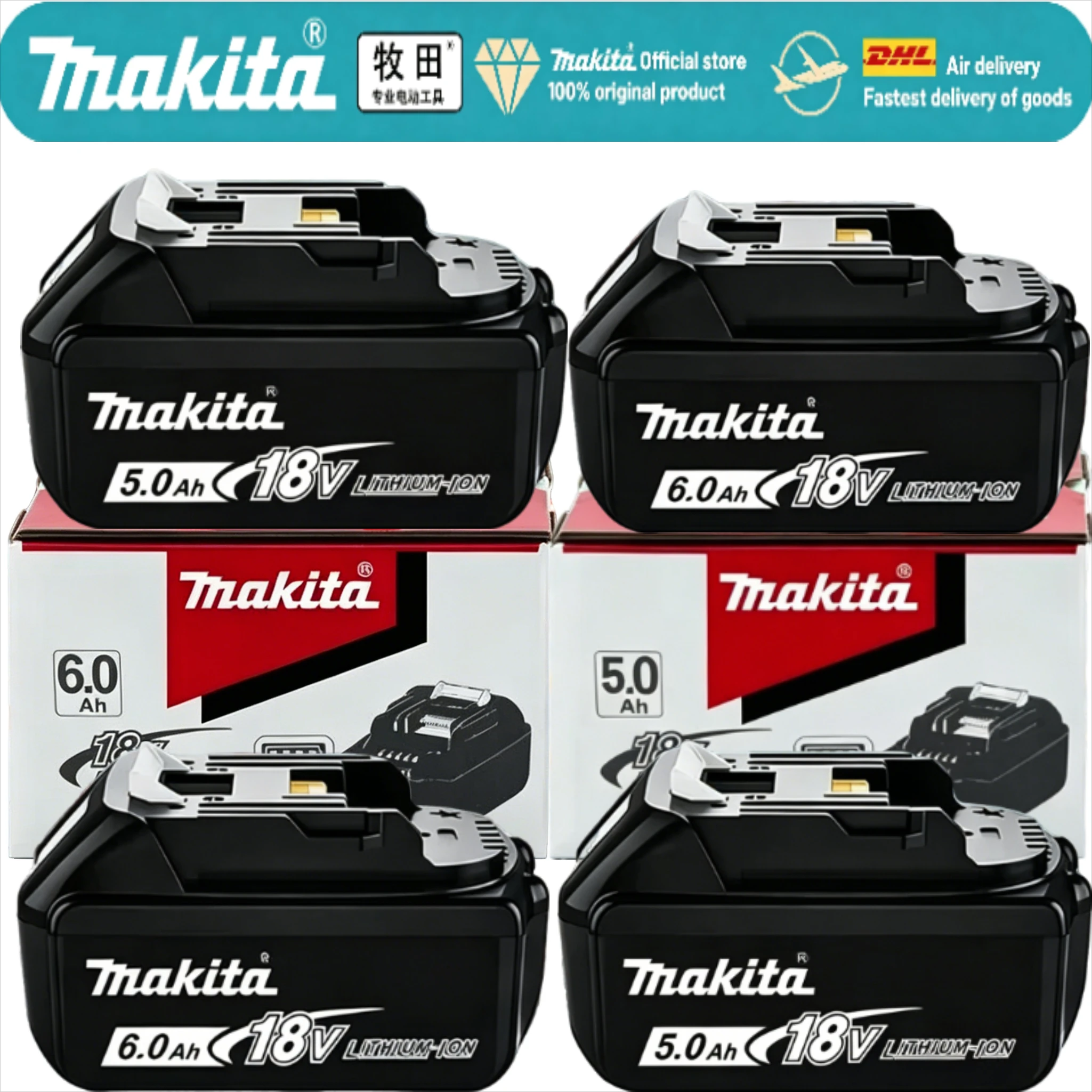 Premium Makita 18V BL1860B 5.0Ah Battery Combo Built-in Load Stabilizer Compatible Impact Wrench Circular Saw Metal Processing
Premium Makita 18V BL1860B 5.0Ah Battery Combo Built-in Load Stabilizer Compatible Impact Wrench Circular Saw Metal Processing