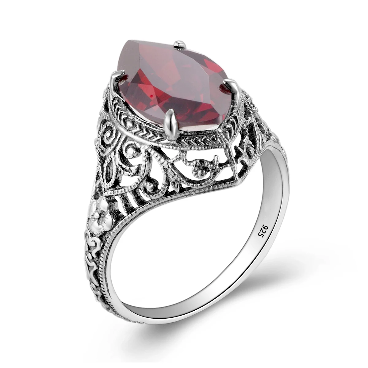 Classic Original Women Sterling Sliver Ring Garnet Stone Vintage Silver S925 Ring for Women Fine Jewelry Engagement Party Gifts
Classic Original Women Sterling Sliver Ring Garnet Stone Vintage Silver S925 Ring for Women Fine Jewelry Engagement Party Gifts