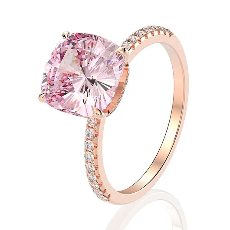 100% 925 Sterling Silver Rose Gold Plated 10mm Round Pink Diamond Brilliant Cubic Zirconia Ring For Women Wedding Fine Jewelry
100% 925 Sterling Silver Rose Gold Plated 10mm Round Pink Diamond Brilliant Cubic Zirconia Ring For Women Wedding Fine Jewelry