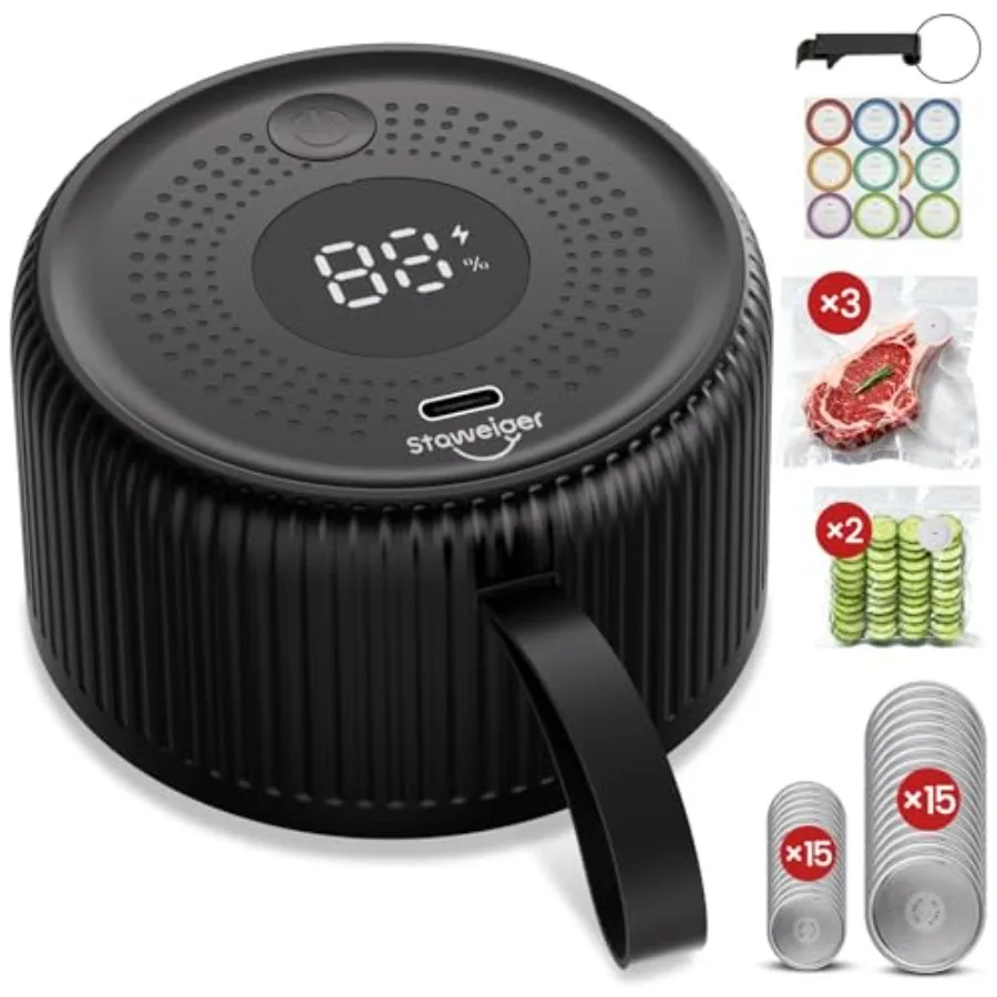 Mason jar vacuum sealer for All Your Food Storage: Wide Mouth Jars Regular Mouth Jars and Vacuum Bags Powerful Compact vacuum s
Mason jar vacuum sealer for All Your Food Storage: Wide Mouth Jars Regular Mouth Jars and Vacuum Bags Powerful Compact vacuum s