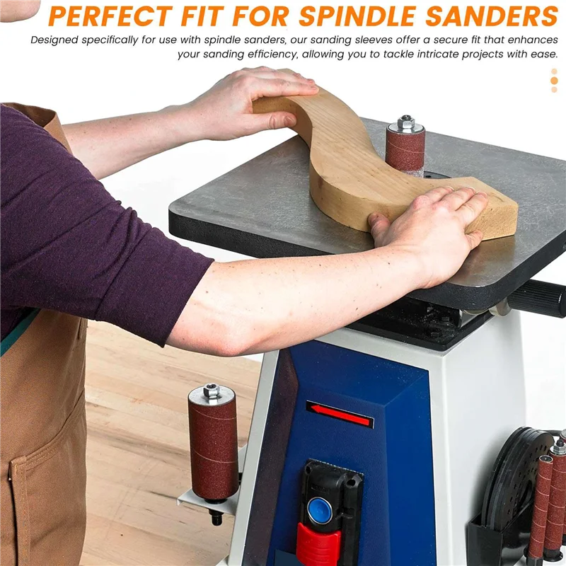 HHO-12 Pack Sanding Sleeves For Spindle Sander, 120 Grit, Aluminum Oxide Sandpaper Power Sanding Sleeves
HHO-12 Pack Sanding Sleeves For Spindle Sander, 120 Grit, Aluminum Oxide Sandpaper Power Sanding Sleeves