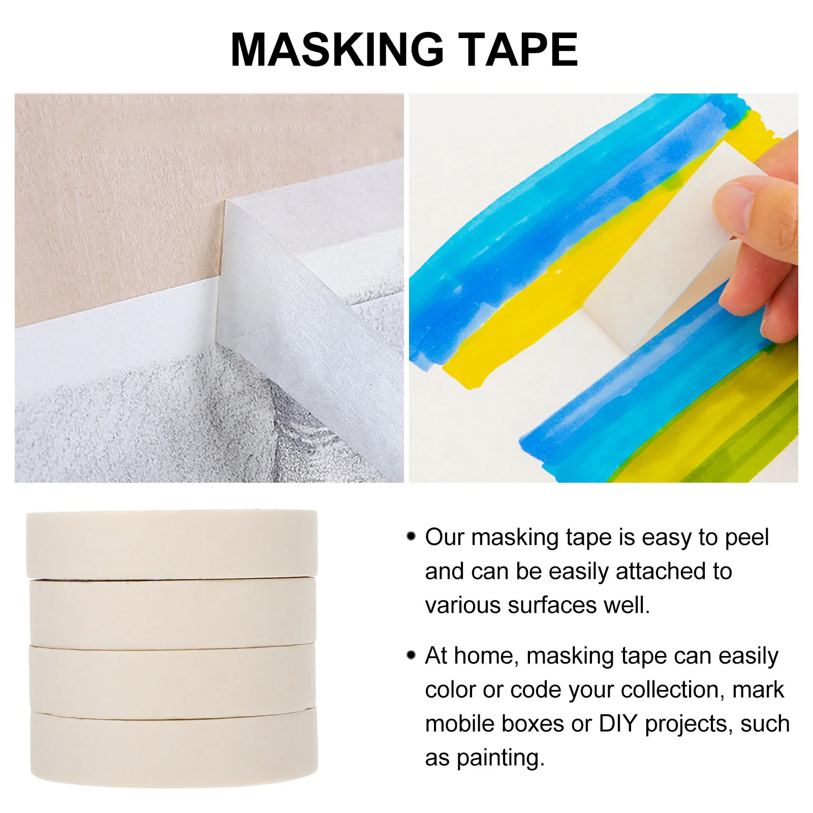 10Pcs Writable Adhesive Masking Tapes Removable Easy Peel for DIY Craft Painting School Masking Tapes School Stationery 
10Pcs Writable Adhesive Masking Tapes Removable Easy Peel for DIY Craft Painting School Masking Tapes School Stationery
