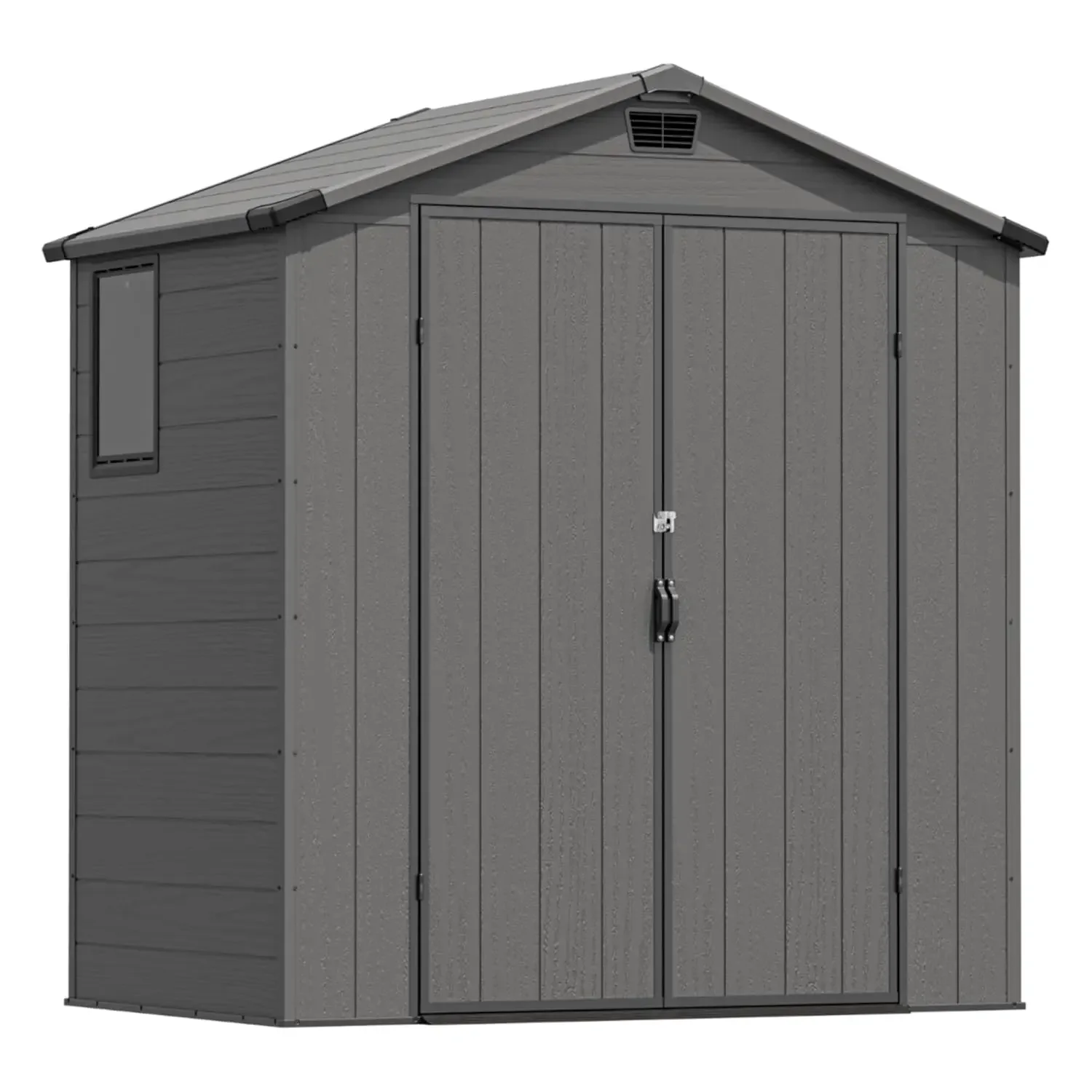 6x4FT Plastic Outdoor Storage Shed with Floor Lockable Double Door Window Vents Garden Backyard Patio, Custom
6x4FT Plastic Outdoor Storage Shed with Floor Lockable Double Door Window Vents Garden Backyard Patio, Custom