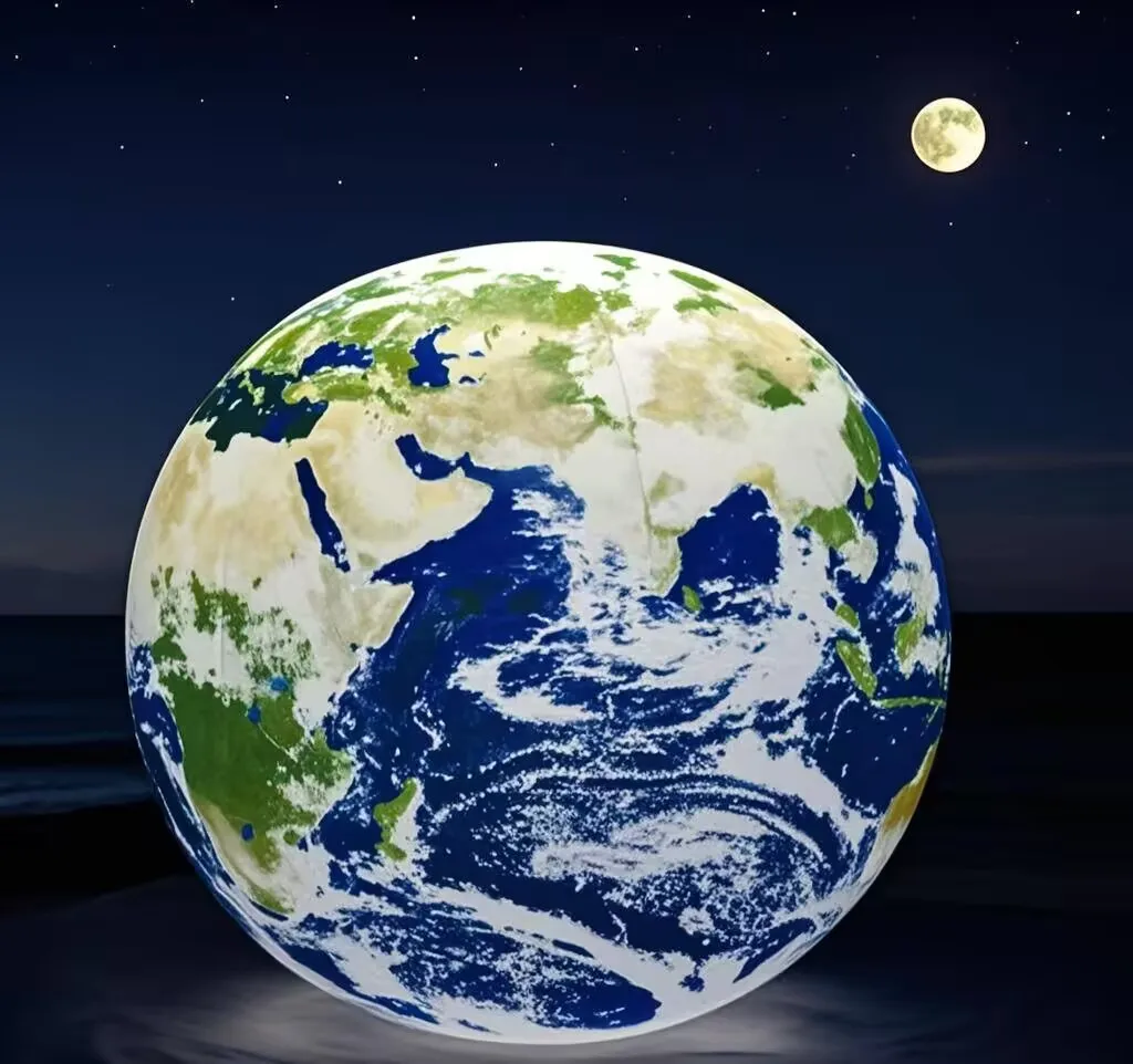 Large Inflatable Earth ball Moon Planets PVC Earth Balloon With LED Light and blower for Stage Party Advertising Decoration
Large Inflatable Earth ball Moon Planets PVC Earth Balloon With LED Light and blower for Stage Party Advertising Decoration