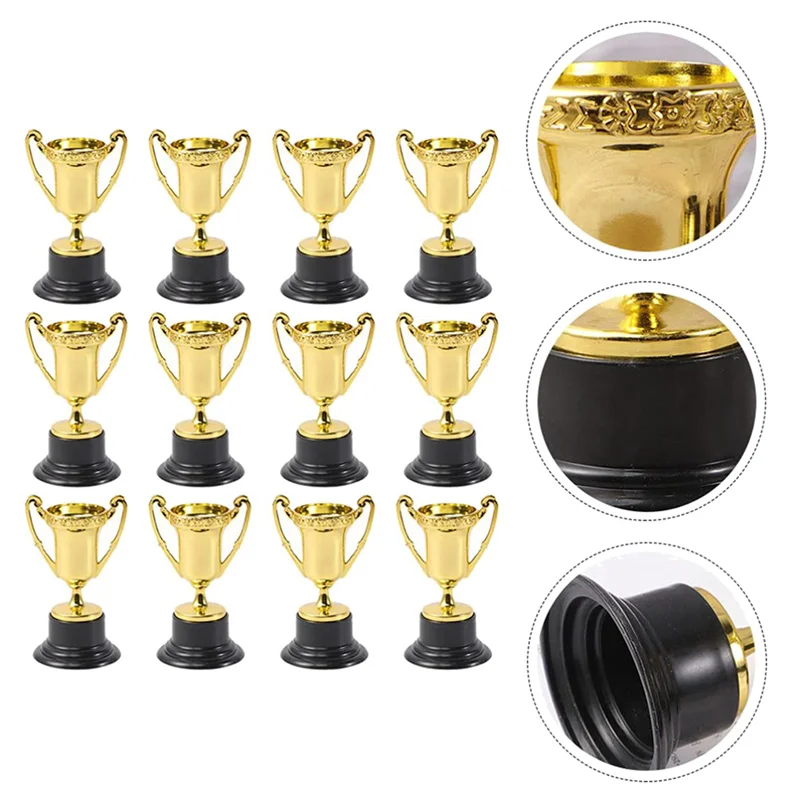 A04F-48Pcs Golden Mini Award Trophy Prizes Decor Plastic Reward Prizes Kindergarten Kids Gift Awards Trophy With Black Base
A04F-48Pcs Golden Mini Award Trophy Prizes Decor Plastic Reward Prizes Kindergarten Kids Gift Awards Trophy With Black Base