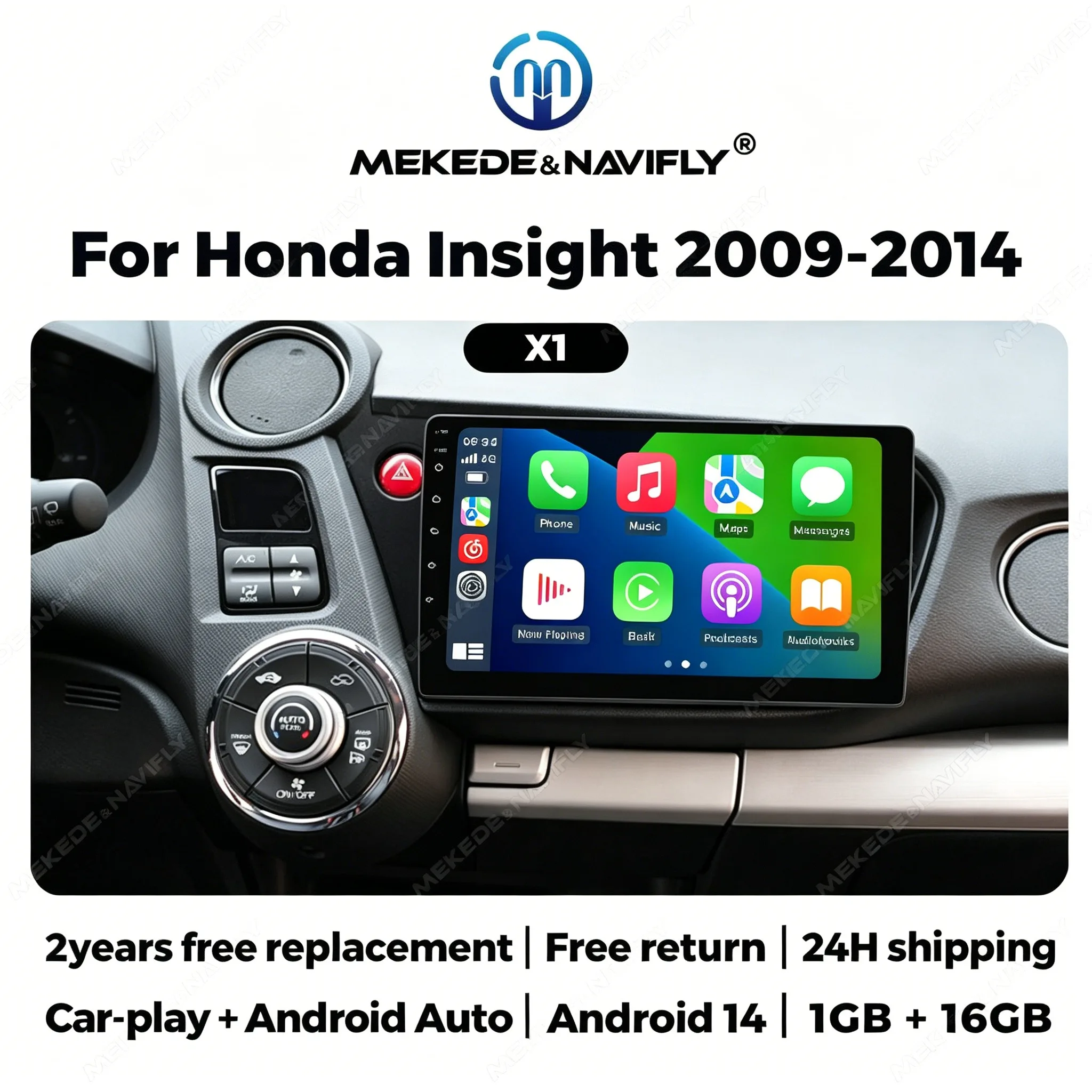 Car Radio Android Intelligent System For HONDA INSIGHT 2009 2010 2011-2013 2014 Support Carplay Auto GPS Navigation FM RDS WIFI
Car Radio Android Intelligent System For HONDA INSIGHT 2009 2010 2011-2013 2014 Support Carplay Auto GPS Navigation FM RDS WIFI