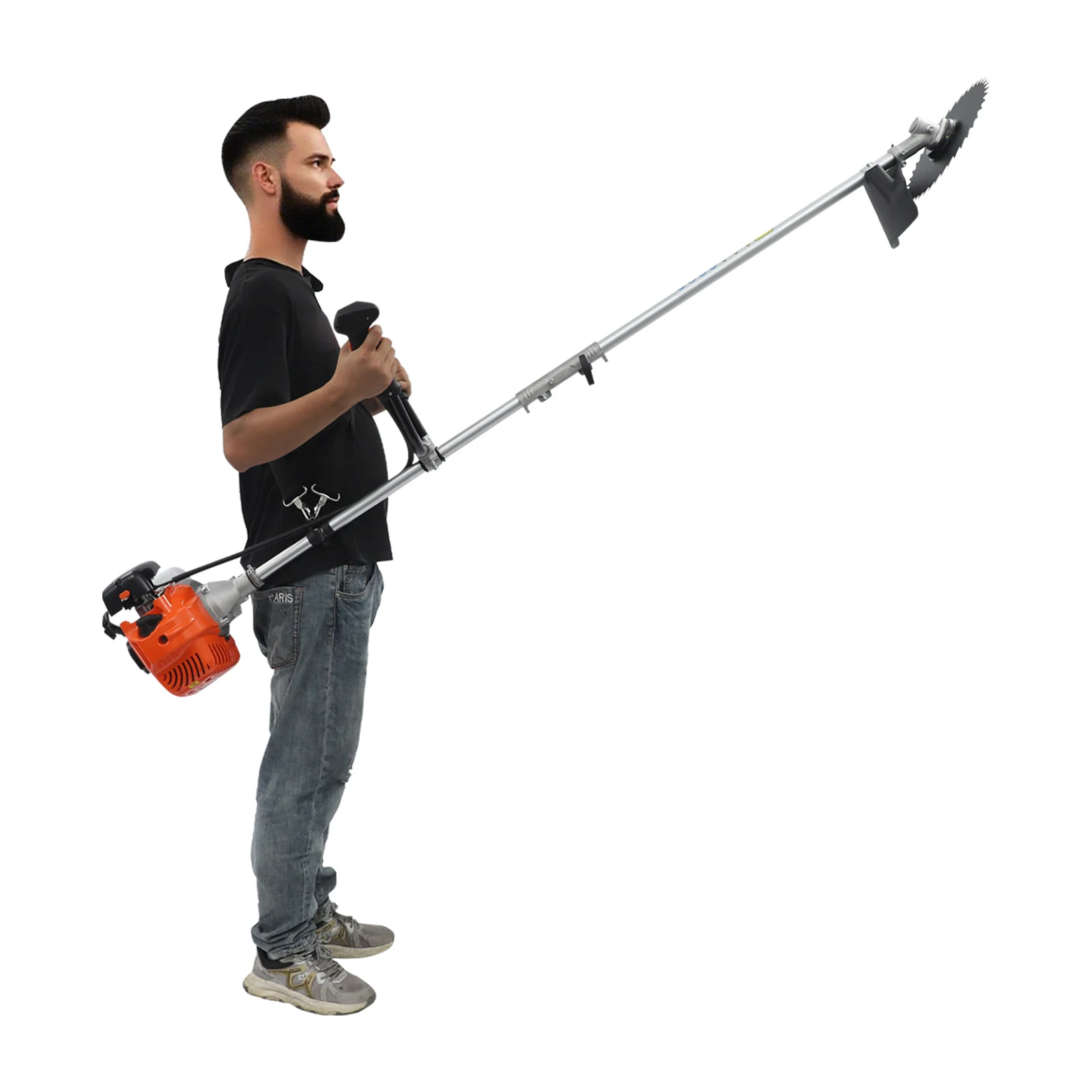 Multifunction Gas Weed Trimmer Gas Brush Cutter 42.7CC 2 Stroke Air-cooled Gasoline Engine Pull Start 1.25KW 10000RPM Blade Speed 3 Cutting Heads Garden Lawn Grass Cutter for Dense Grass Trimming
Multifunction Gas Weed Trimmer Gas Brush Cutter 42.7CC 2 Stroke Air-cooled Gasoline Engine Pull Start 1.25KW 10000RPM Blade Speed 3 Cutting Heads Garden Lawn Grass Cutter for Dense Grass Trimming