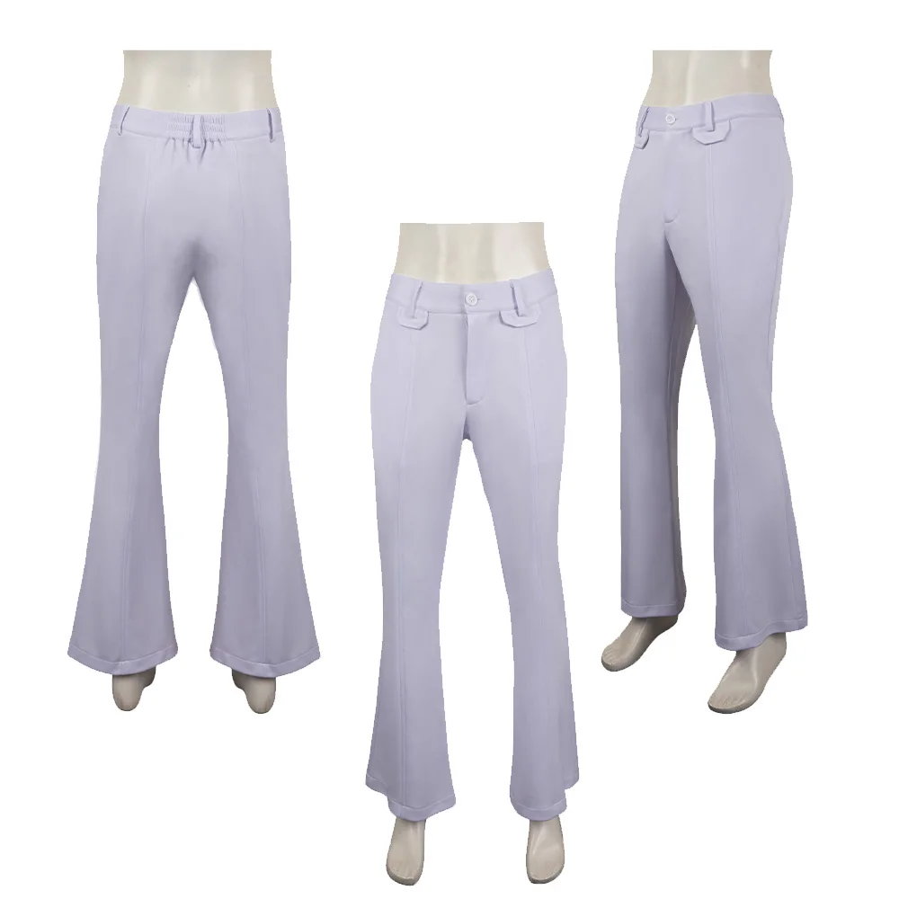 Medival Retro 70s 80s Cosplay White Bell-bottoms Pants Costume Stage Performance Men Uniform Pants Halloween Carnival Party Suit
Medival Retro 70s 80s Cosplay White Bell-bottoms Pants Costume Stage Performance Men Uniform Pants Halloween Carnival Party Suit