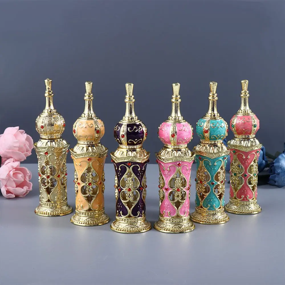 12ml Empty Bottles Travel Refillable Bottles Gold Arabic Crystal Oil Bottles Metal Bottle Glass bottle Oil Container
12ml Empty Bottles Travel Refillable Bottles Gold Arabic Crystal Oil Bottles Metal Bottle Glass bottle Oil Container