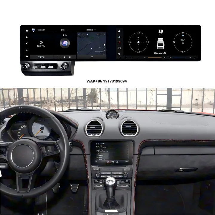 24.6-inch 718/Boxster 2012-2023 OLED Dual Screen Android 14 Car Radio Multimedia Video Player Cassette Player USB
24.6-inch 718/Boxster 2012-2023 OLED Dual Screen Android 14 Car Radio Multimedia Video Player Cassette Player USB