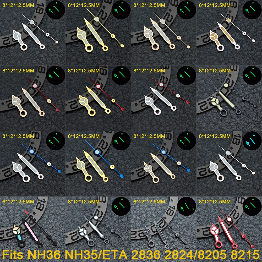 Watch hands NH36 Black/Rose Gold Watch Accessories Watch pointer N H35 NH36 Hands Blue Green/Green Glow fits for N H35
Watch hands NH36 Black/Rose Gold Watch Accessories Watch pointer N H35 NH36 Hands Blue Green/Green Glow fits for N H35