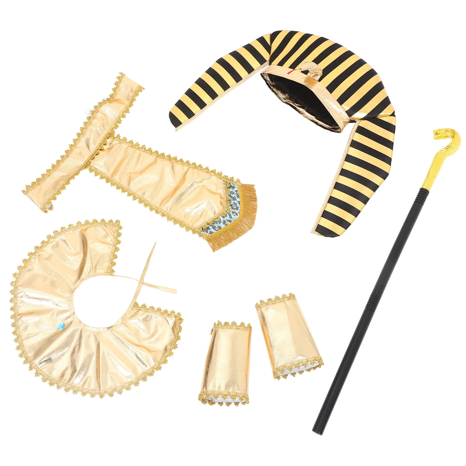 1 set Pharaoh Costume Kit Halloween Party Cosplay Outfit Imitated Performance Cloth Props Egyptian Role Play Accessories
1 set Pharaoh Costume Kit Halloween Party Cosplay Outfit Imitated Performance Cloth Props Egyptian Role Play Accessories