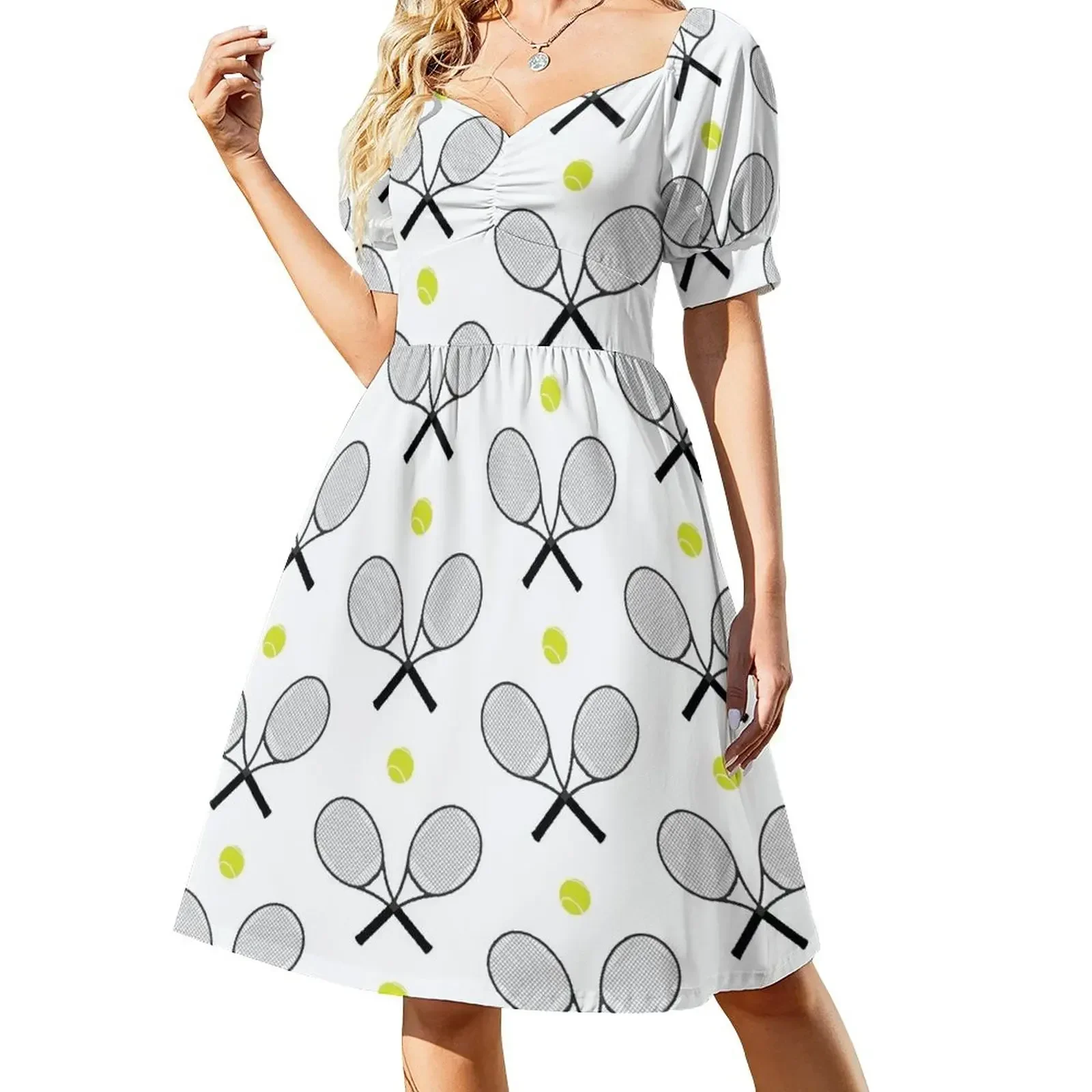 Tennis Pattern 2 Short-Sleeved Dress women's summer dresses 2025 Women long dress elegant dress
Tennis Pattern 2 Short-Sleeved Dress women's summer dresses 2025 Women long dress elegant dress